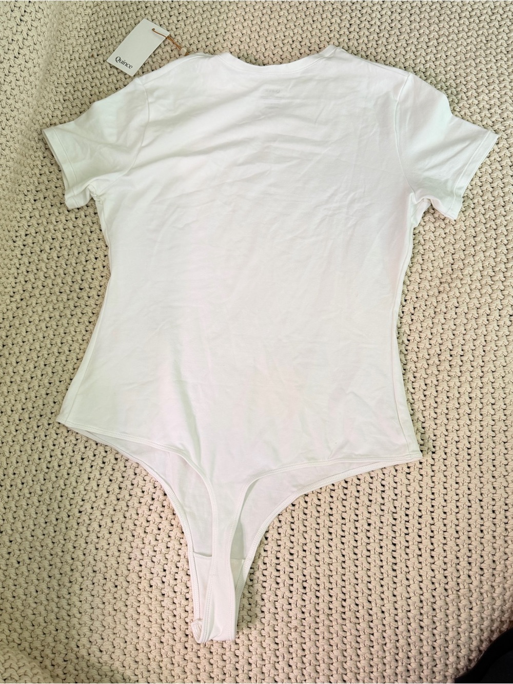 Quince — Stretch Cotton Jersey Short Sleeve Bodysuit - Picture 4 of 5